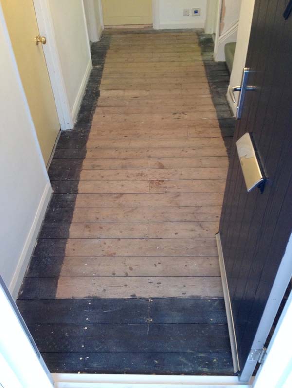 Hallway in Earley, Berkshire, before tiling